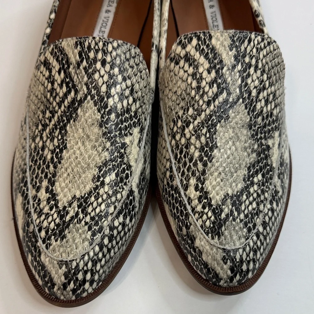 Chelsea & Violet Snakeskin Pattern Loafers